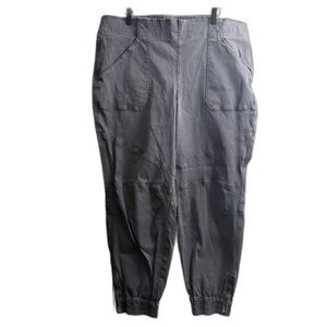Women's Plus Size Charcoal Gray Spanx Twill Cargo Jogger Pants 3X